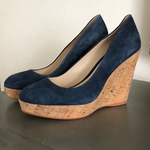 Navy Blue wedges